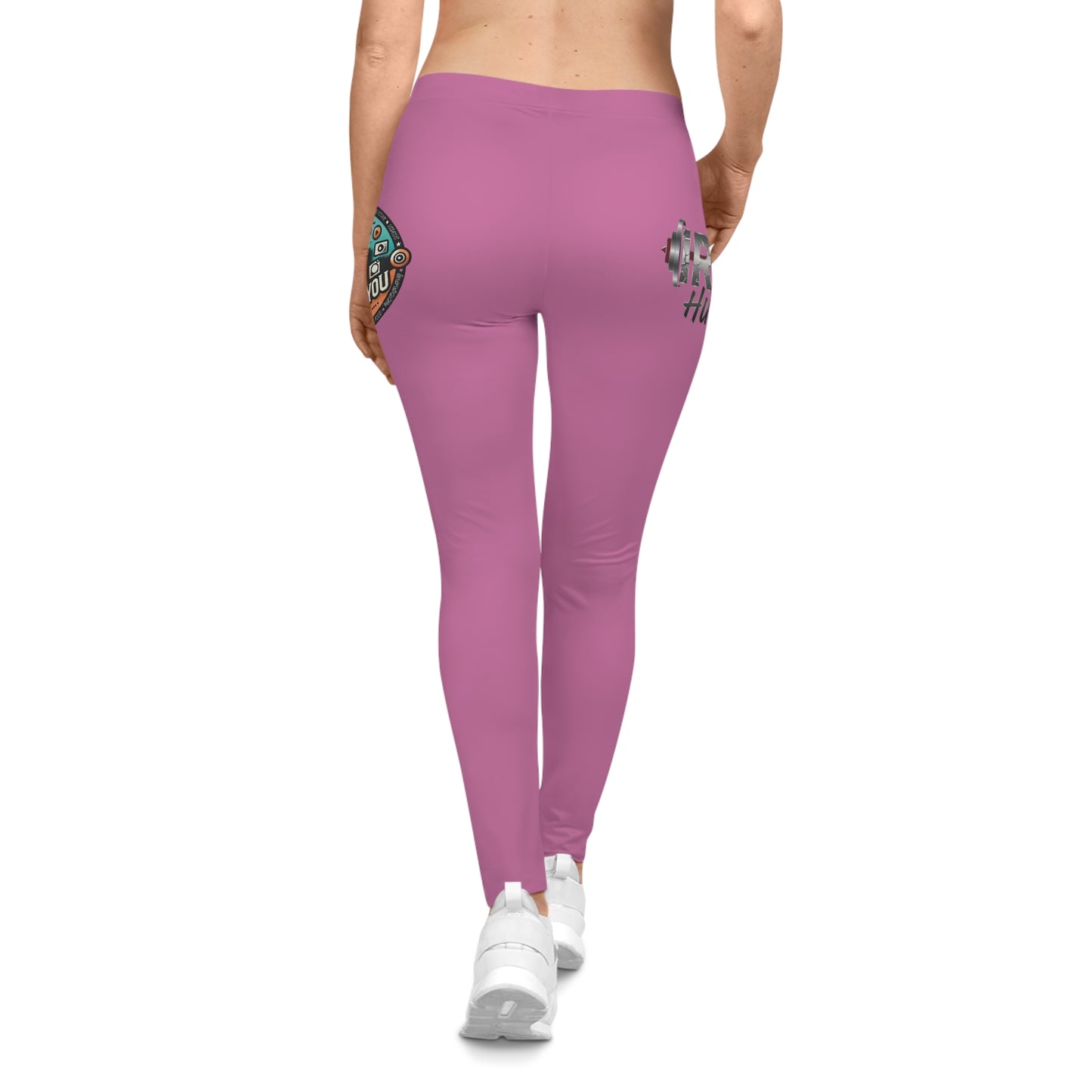Motivational Graphic Leggings — "Iron Hustle" Fitness Yoga Pants