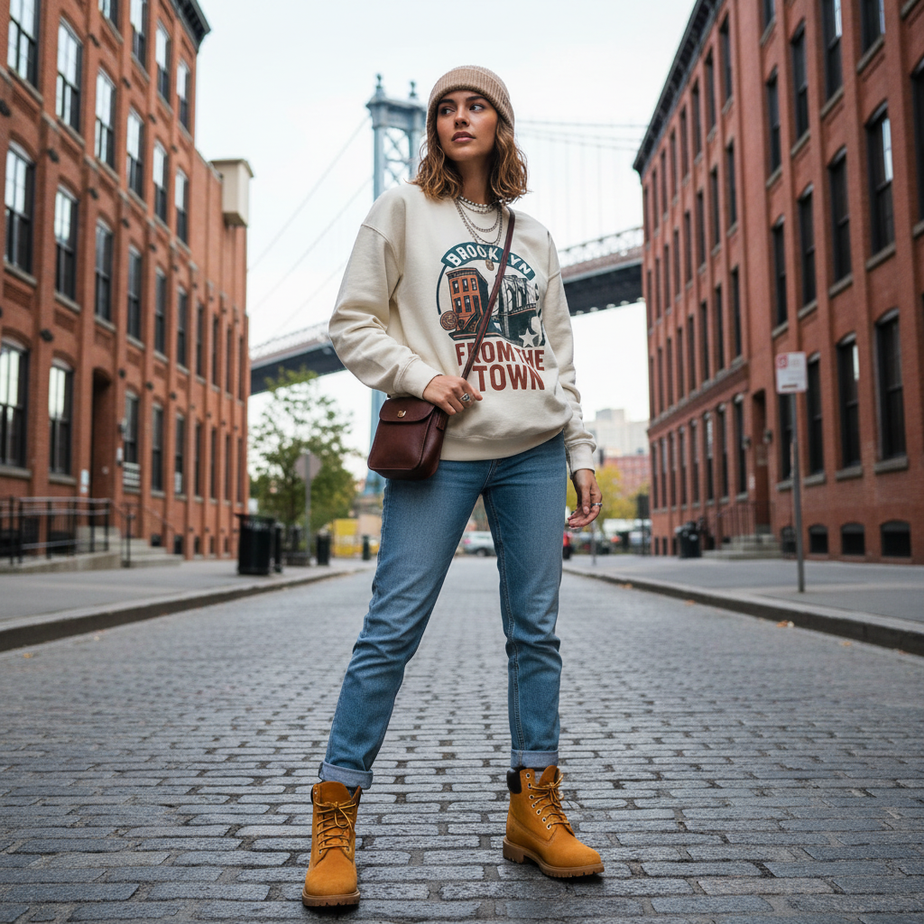 Brooklyn From The Town Crewneck Sweatshirt — NYC Borough Pride Pullover