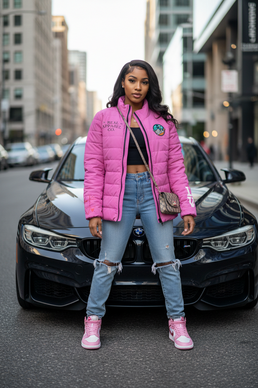 Women’s Puffer Jacket — Pink Passion