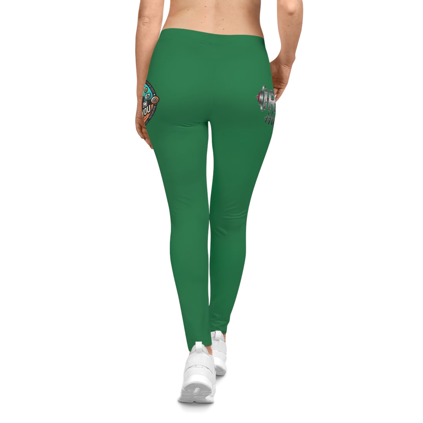 Motivational Graphic Leggings — "Iron Hustle" Fitness Yoga Pants