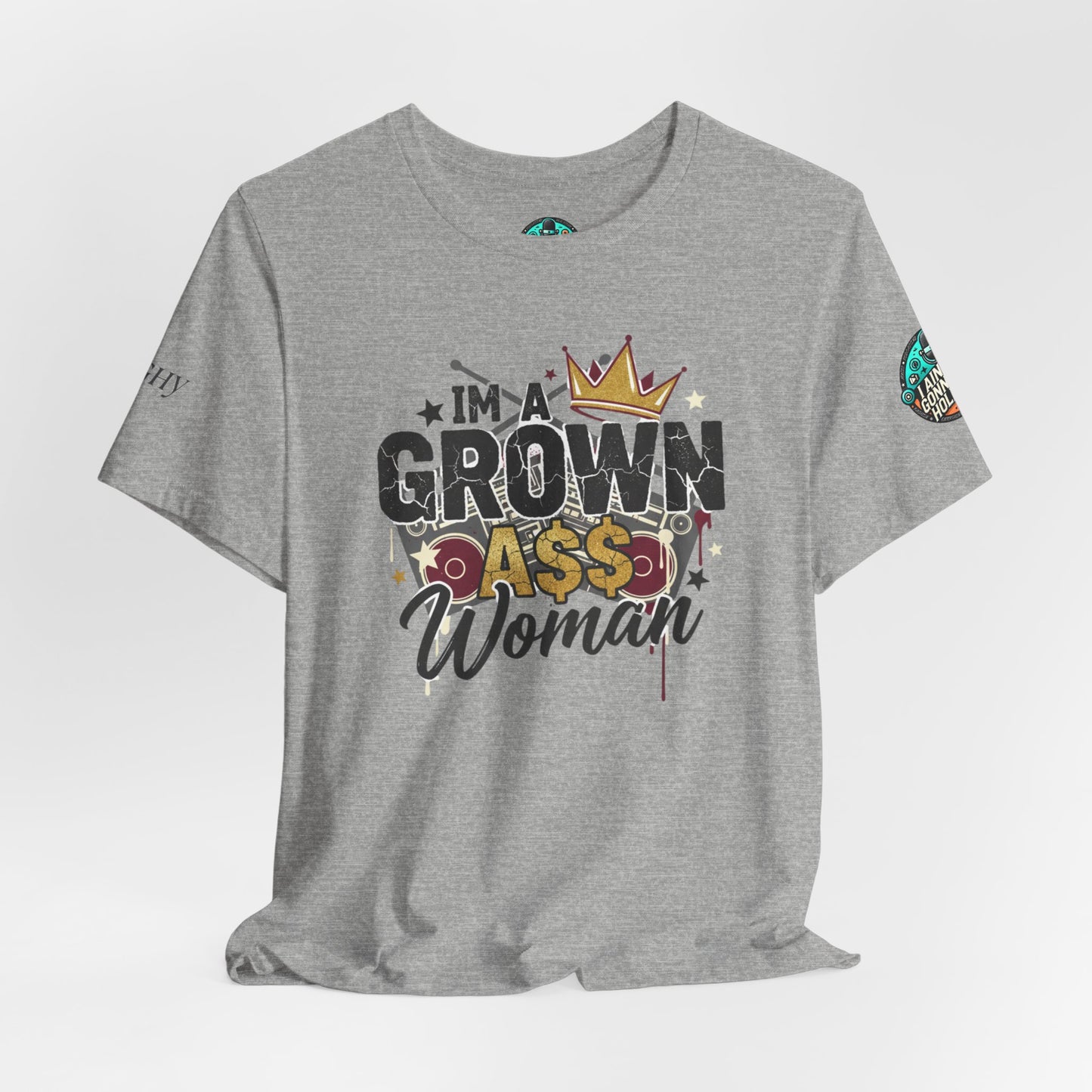 Grown Ass Woman Graphic Tee — Funny Urban Slang T‑Shirt