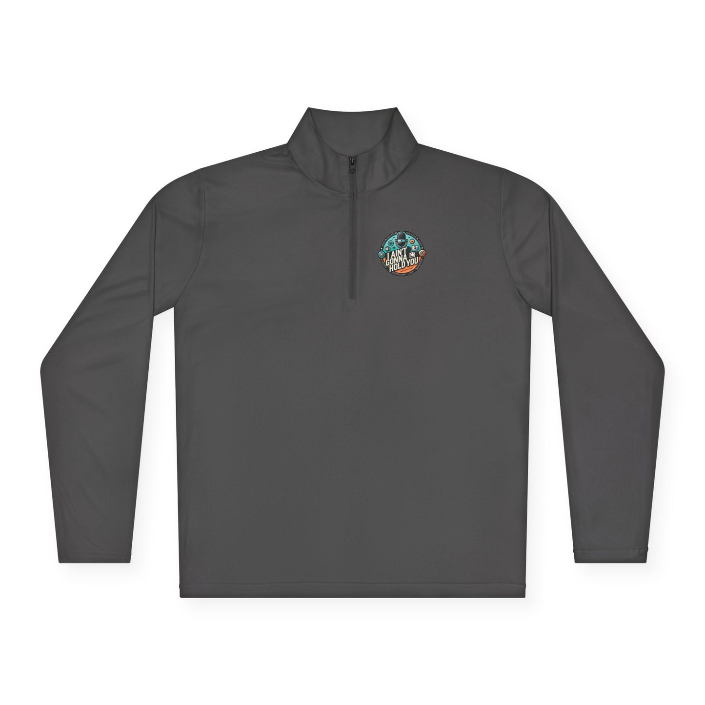 Quarter-Zip Pullover with logo prints
