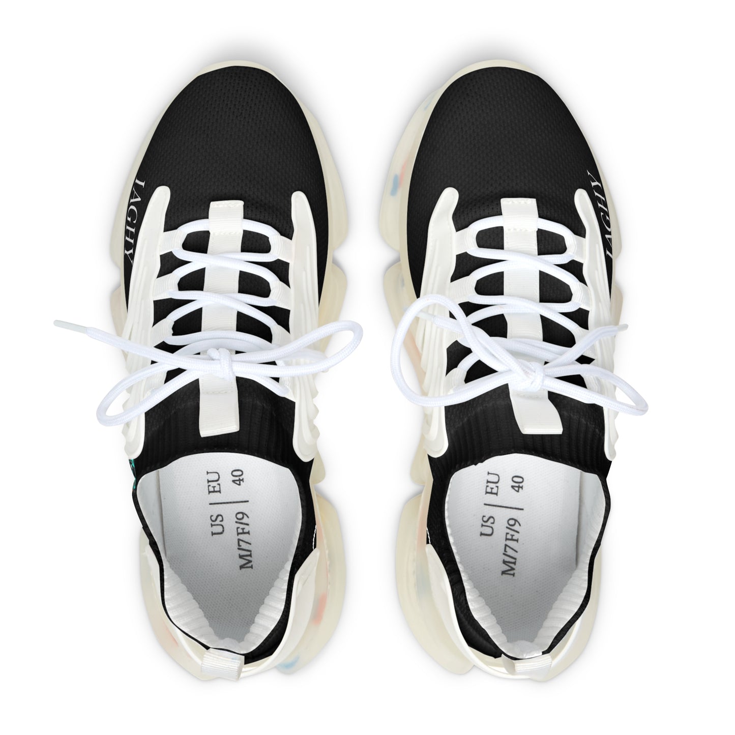 Black Mesh Women's Sneakers — Lightweight Breathable Athletic Shoes