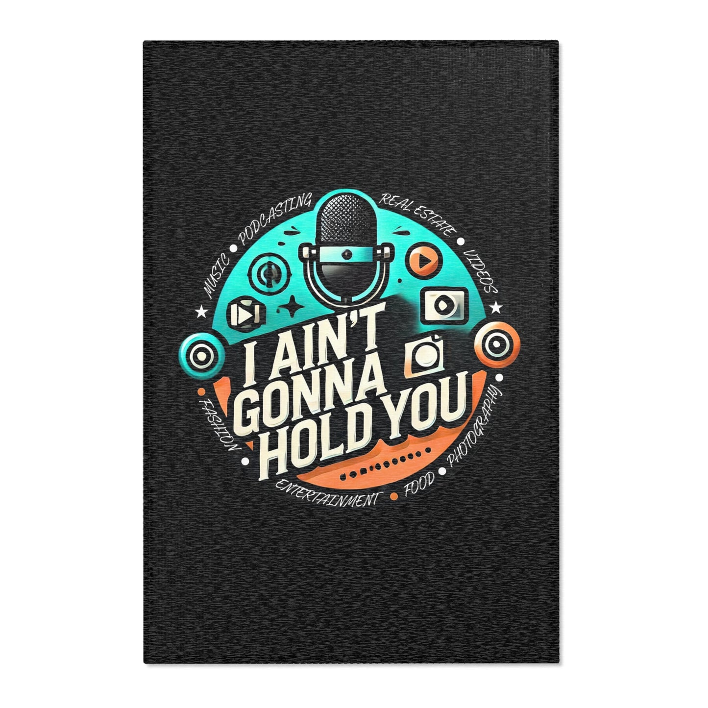I Ain't Gonna Hold You Area Rug — Vintage Podcast & Streaming Microphone Floor Mat