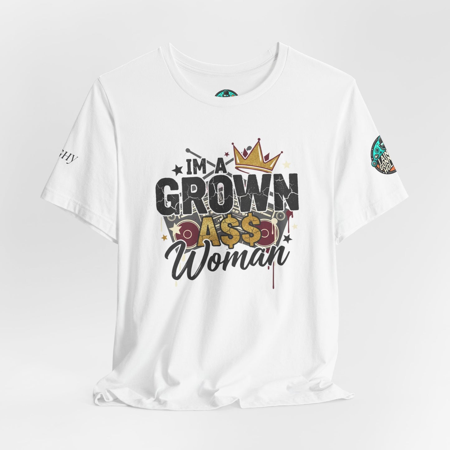 Grown Ass Woman Graphic Tee — Funny Urban Slang T‑Shirt