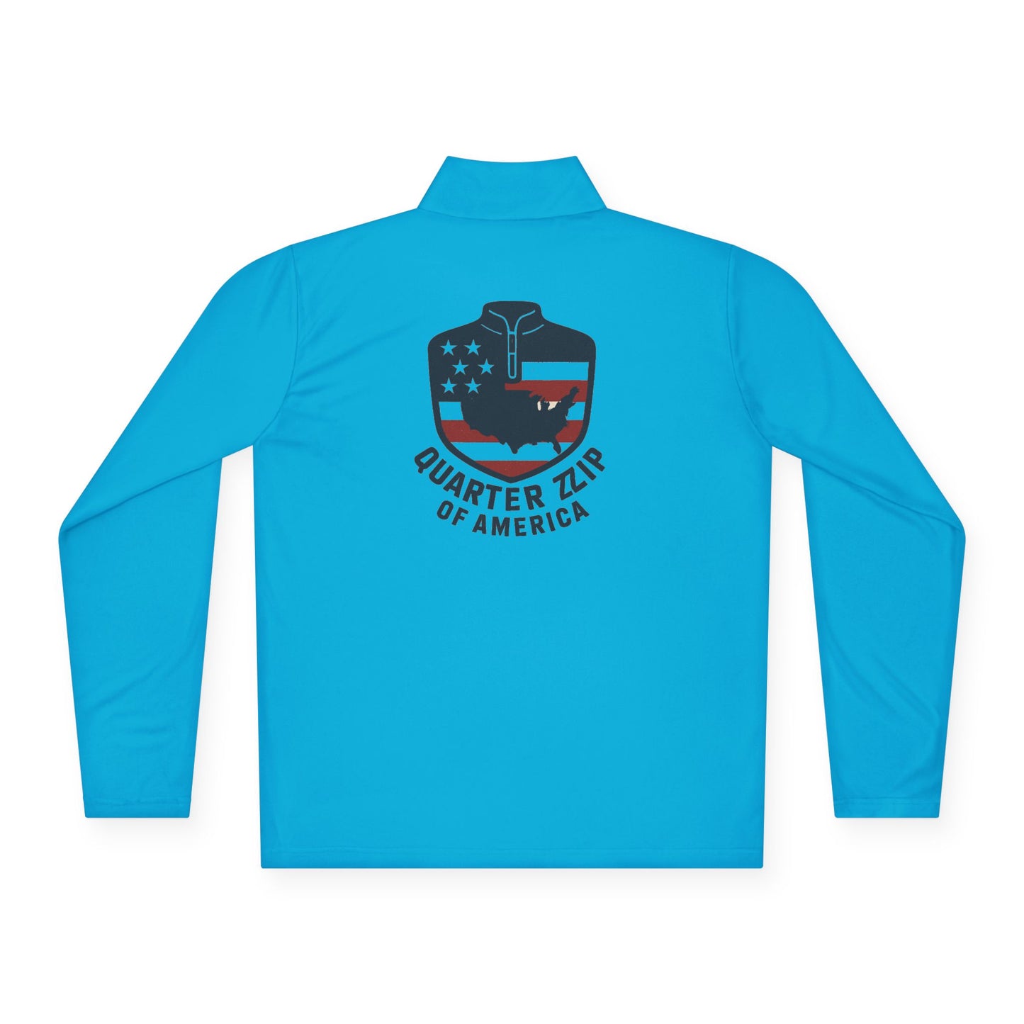 Quarter-Zip Pullover with logo prints