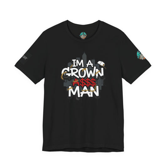 Grown Ass Man 2.0 Graphic Tee — Funny Urban Slang T‑Shirt