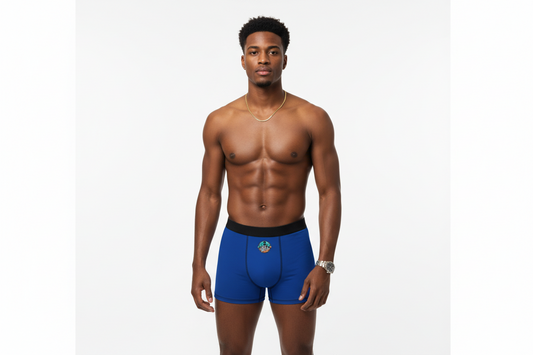 Mens Boxers — Blue Boxer Briefs with IAGHY Logo