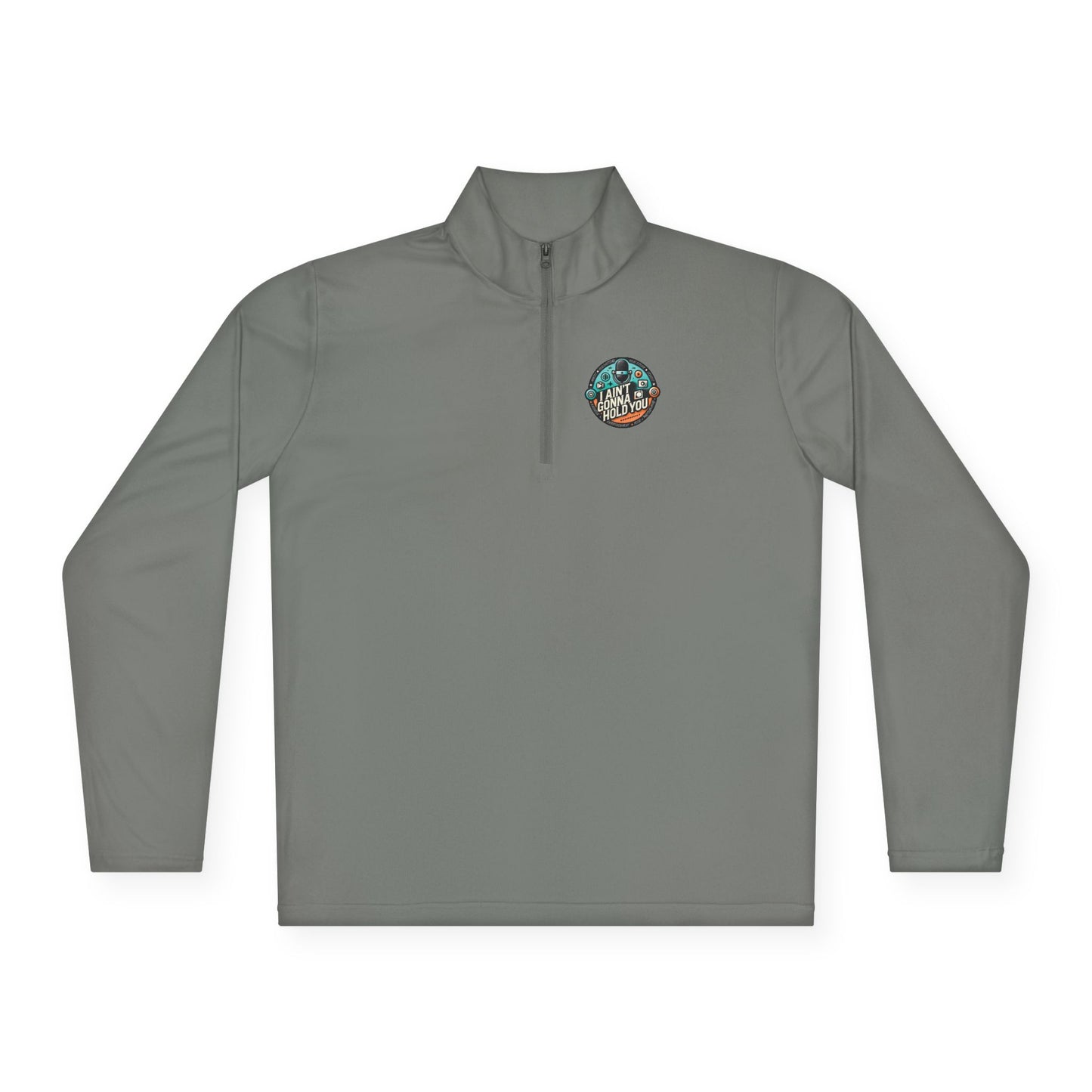 Quarter-Zip Pullover with logo prints