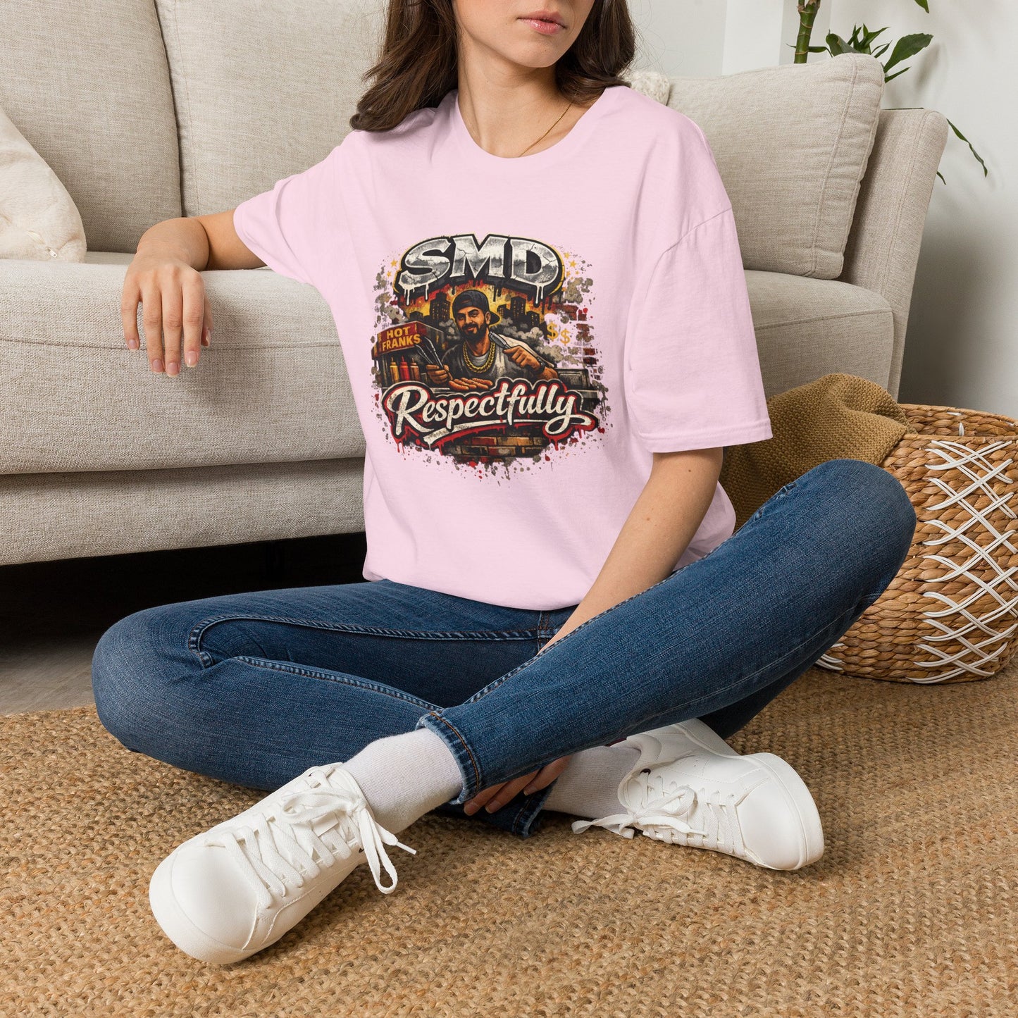 T-Shirt — SMD 'Respectfully' Vintage Hot Franks Streetwear Tee