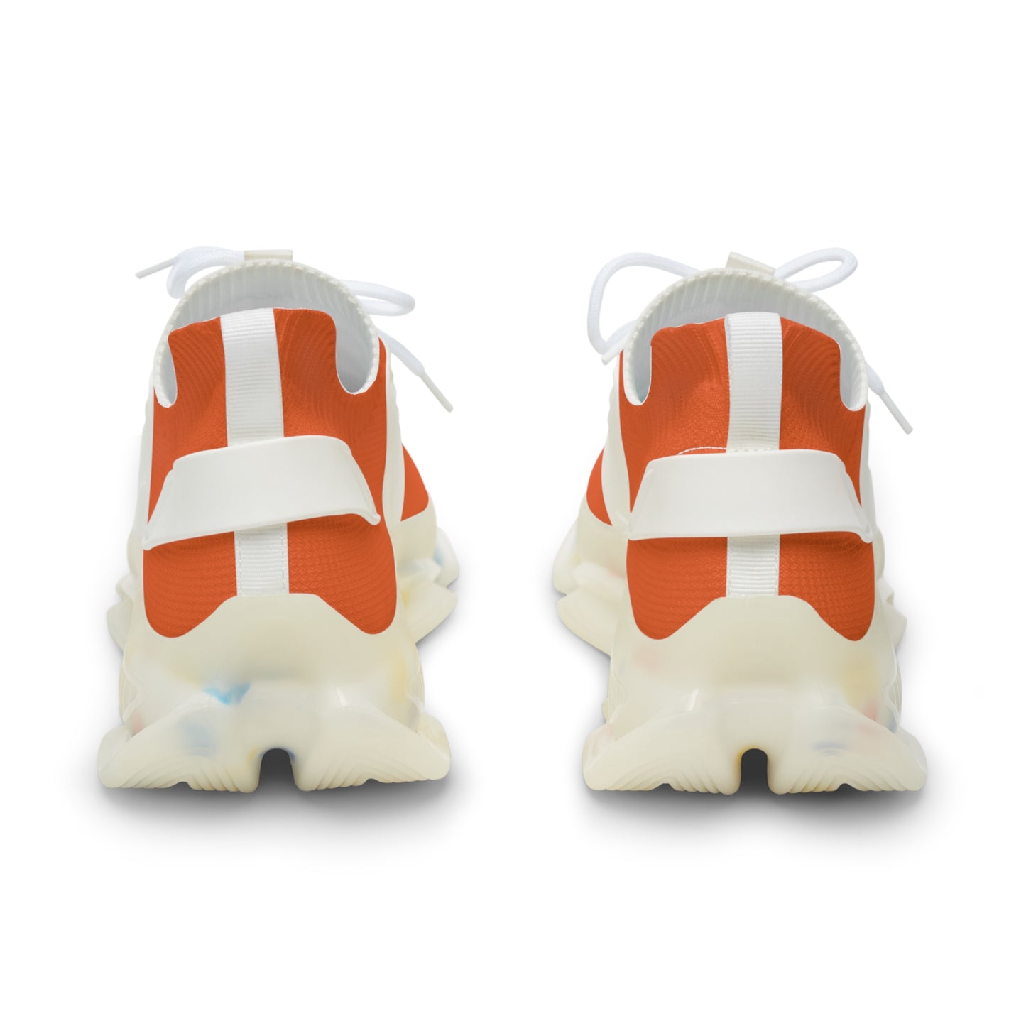 Orange Mesh Sneakers — Lightweight Athletic Running Shoes for Men