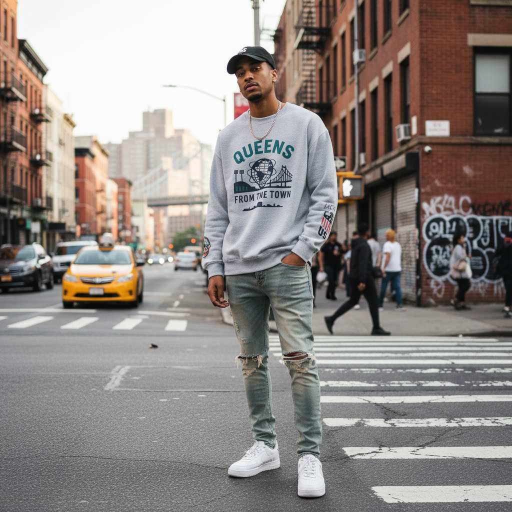 Queens From The Town Crewneck Sweatshirt — NYC Borough Pride Pullover