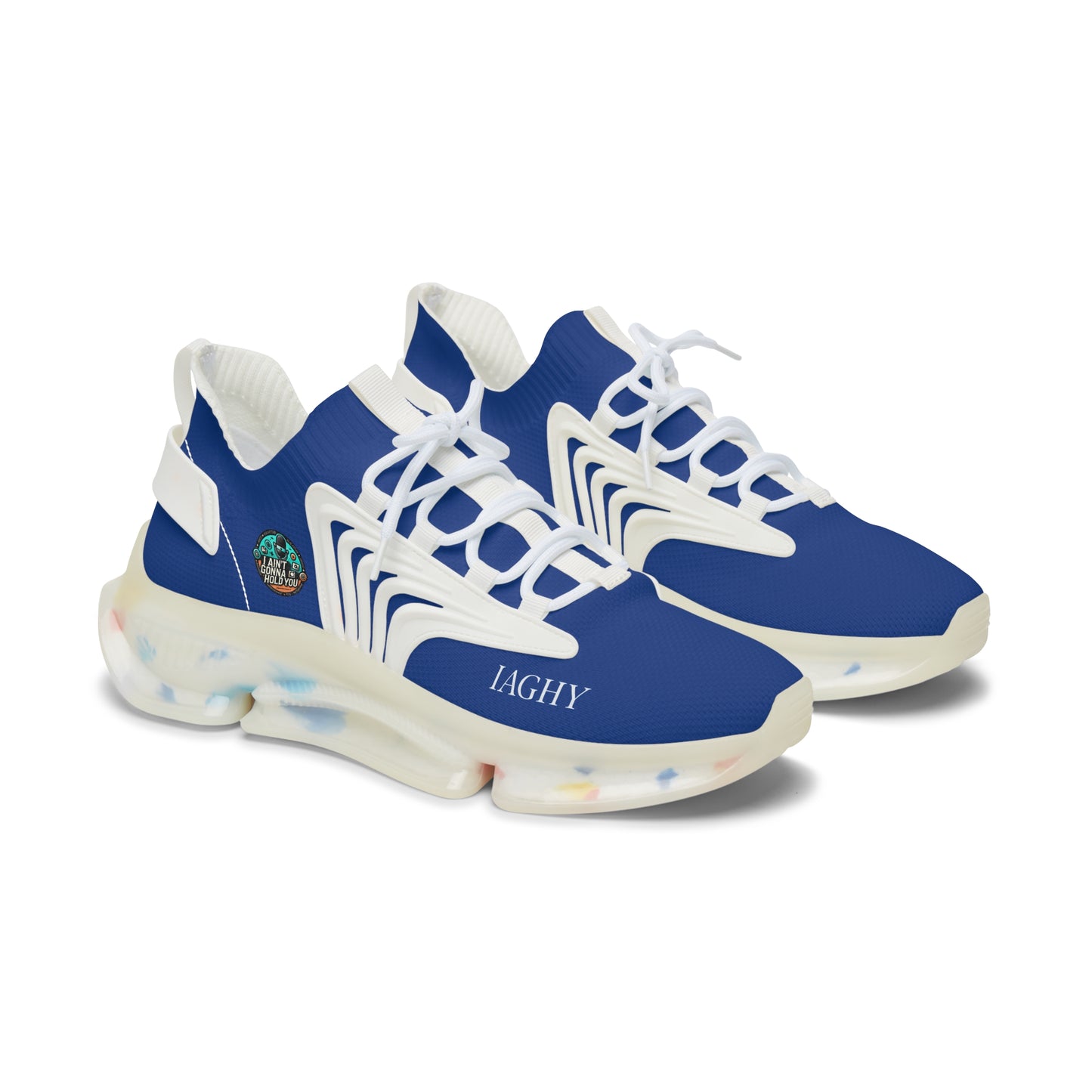 Blue Mesh Women's Sneakers — Lightweight Breathable Athletic Shoes