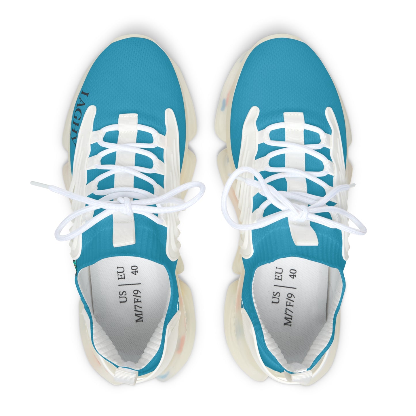 Turquoise Mesh Women's Sneakers — Lightweight Breathable Athletic Shoes