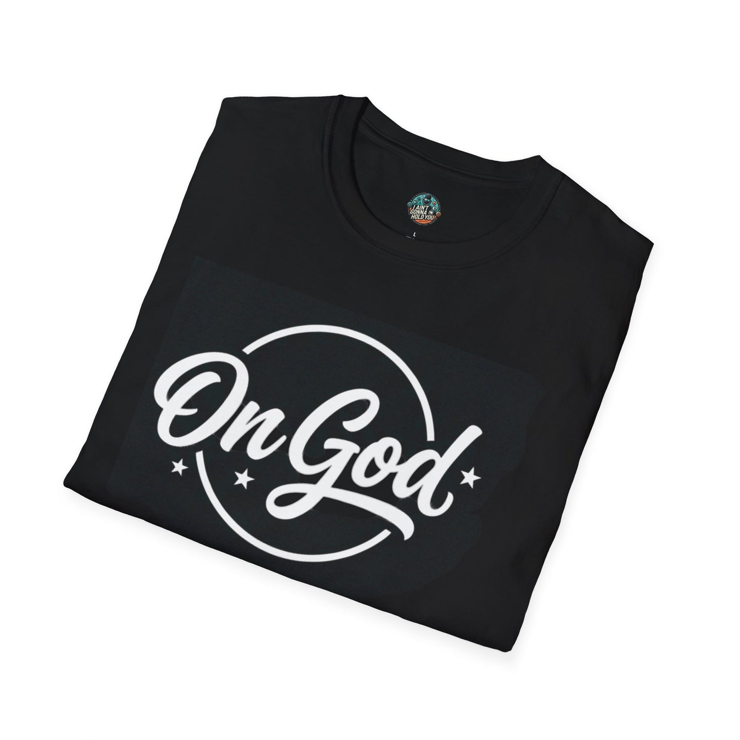 On God T-Shirt — Faith-Inspired Retro Script Black Tee