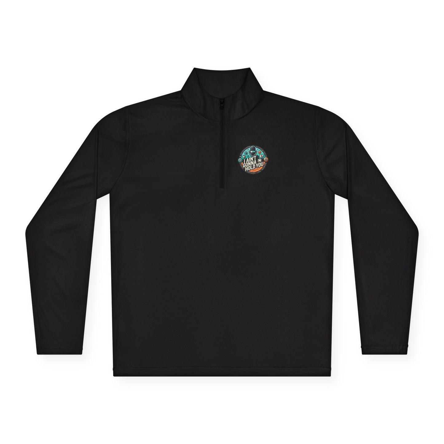 Quarter-Zip Pullover with logo prints
