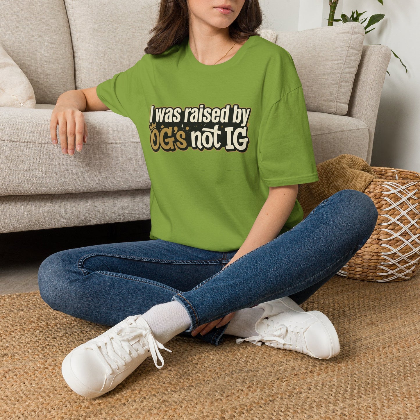 Raised by OGs Not IG T-Shirt — Retro Streetwear Tee