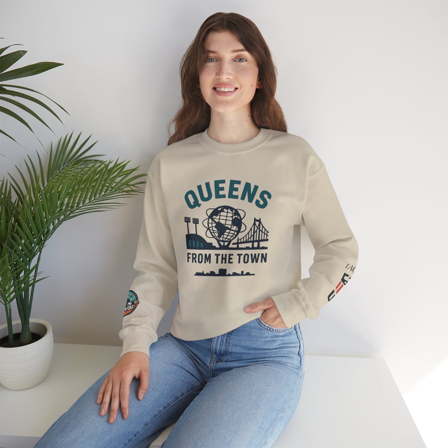 Queens From The Town Crewneck Sweatshirt — NYC Borough Pride Pullover