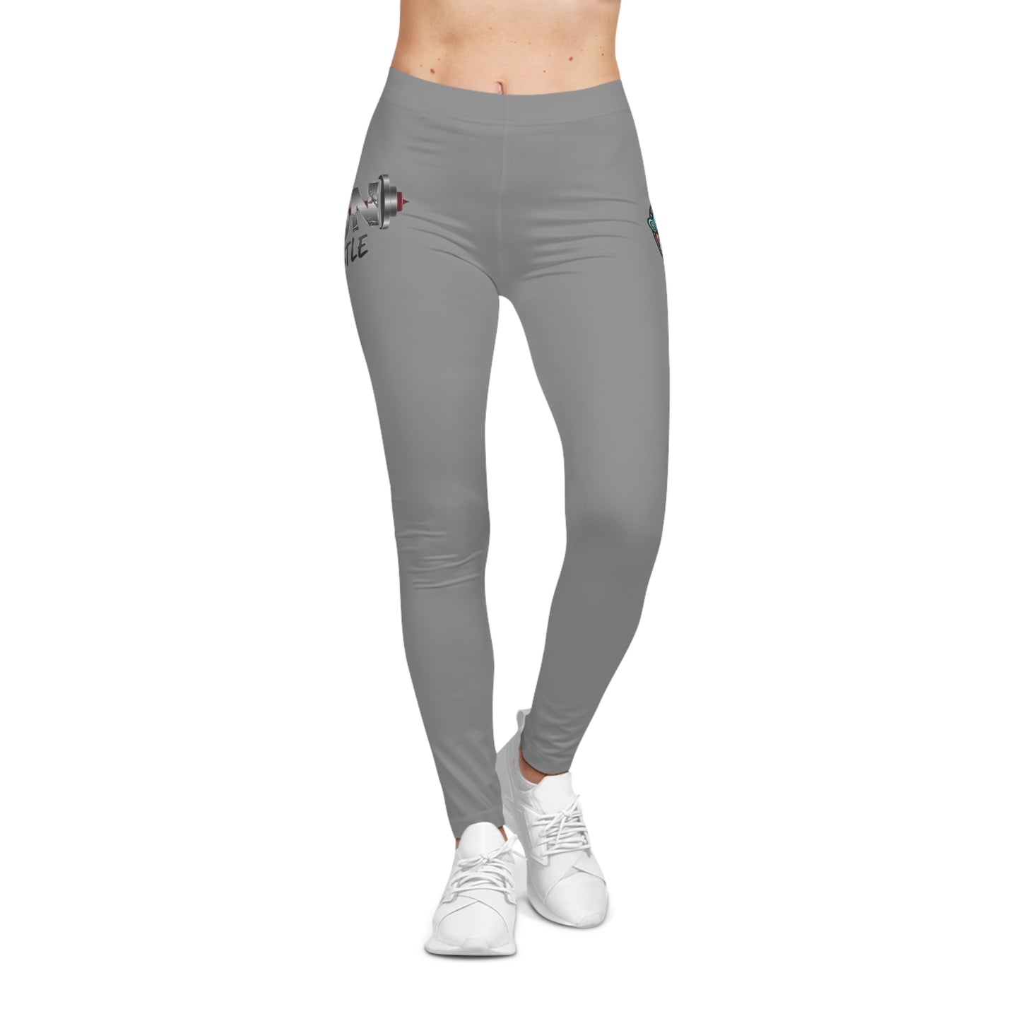 Motivational Graphic Leggings — "Iron Hustle" Fitness Yoga Pants