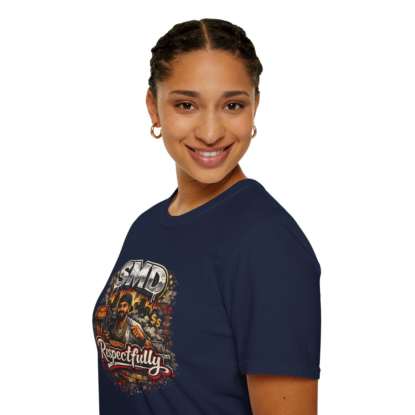 T-Shirt — SMD 'Respectfully' Vintage Hot Franks Streetwear Tee