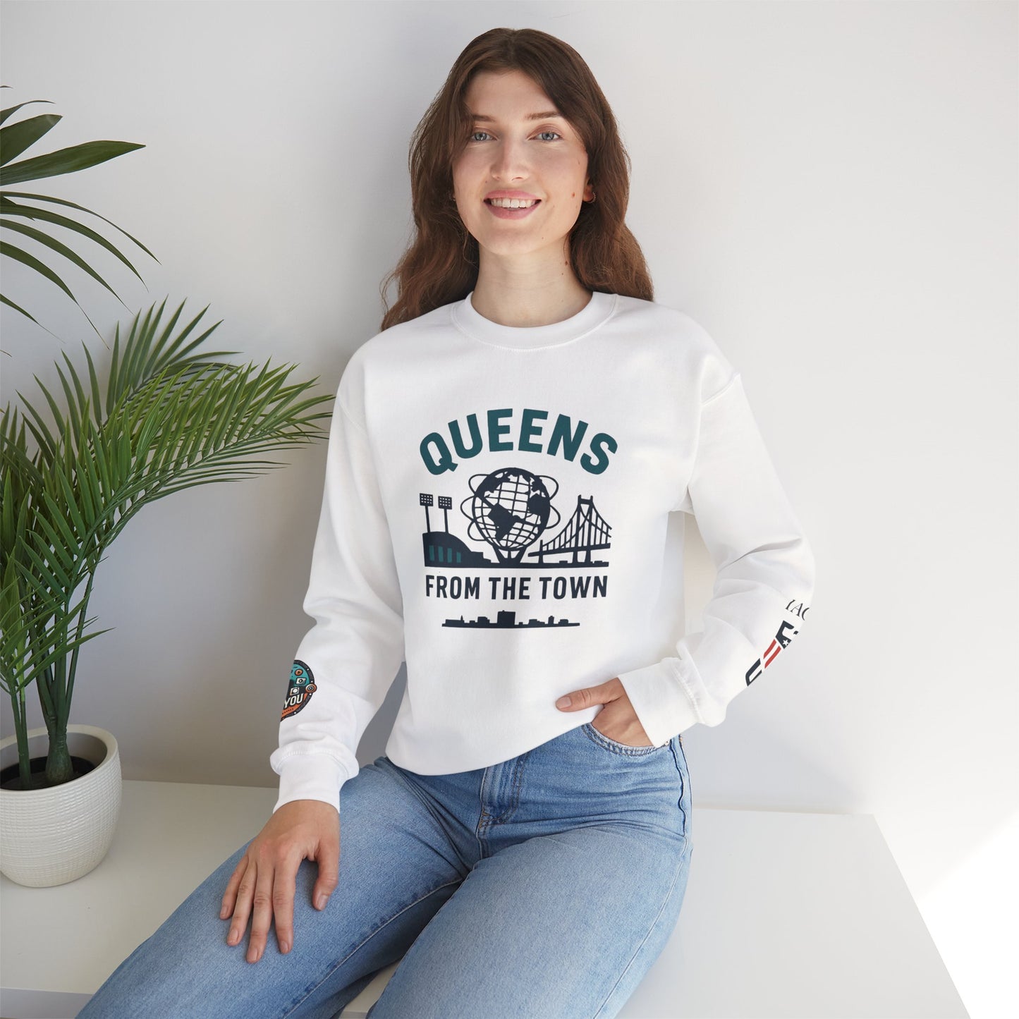 Queens From The Town Crewneck Sweatshirt — NYC Borough Pride Pullover