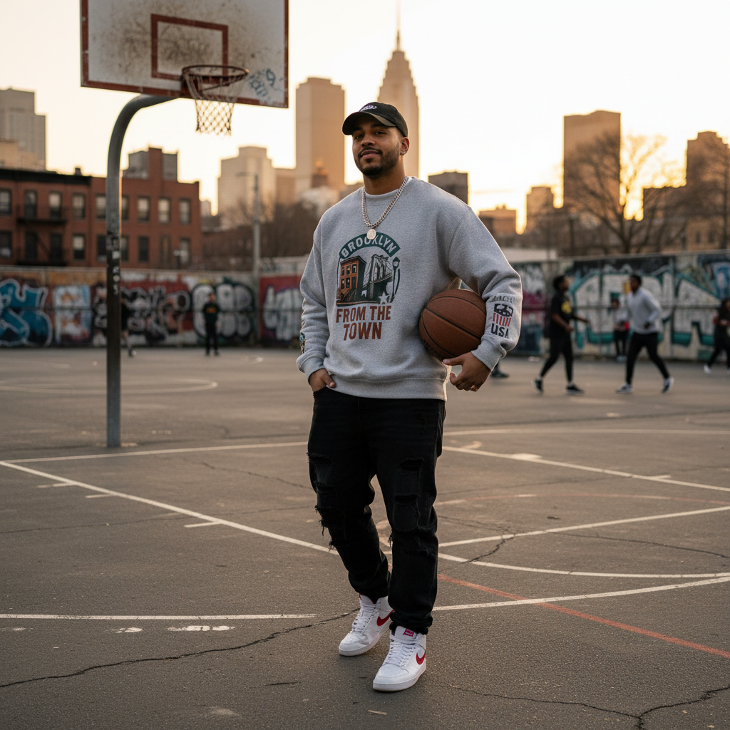 Brooklyn From The Town Crewneck Sweatshirt — NYC Borough Pride Pullover