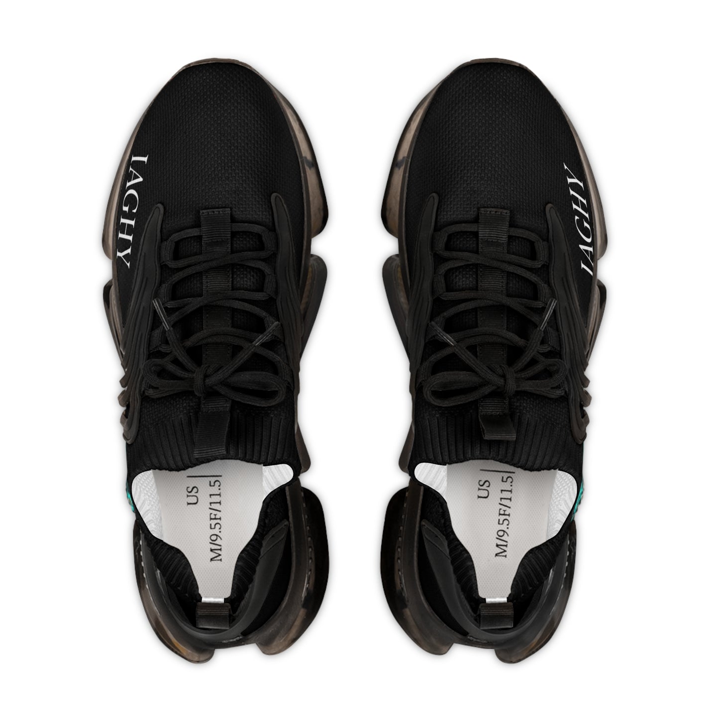 Black Mesh Sneakers — Lightweight Athletic Running Shoes for Men