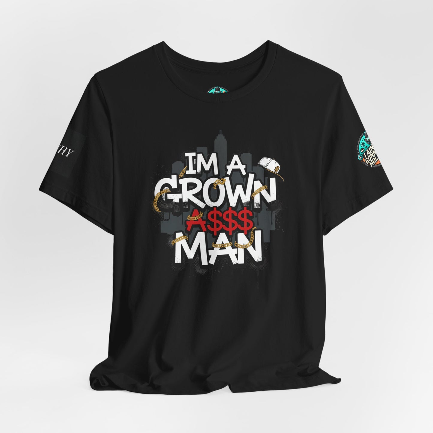 Grown Ass Man 2.0 Graphic Tee — Funny Urban Slang T‑Shirt