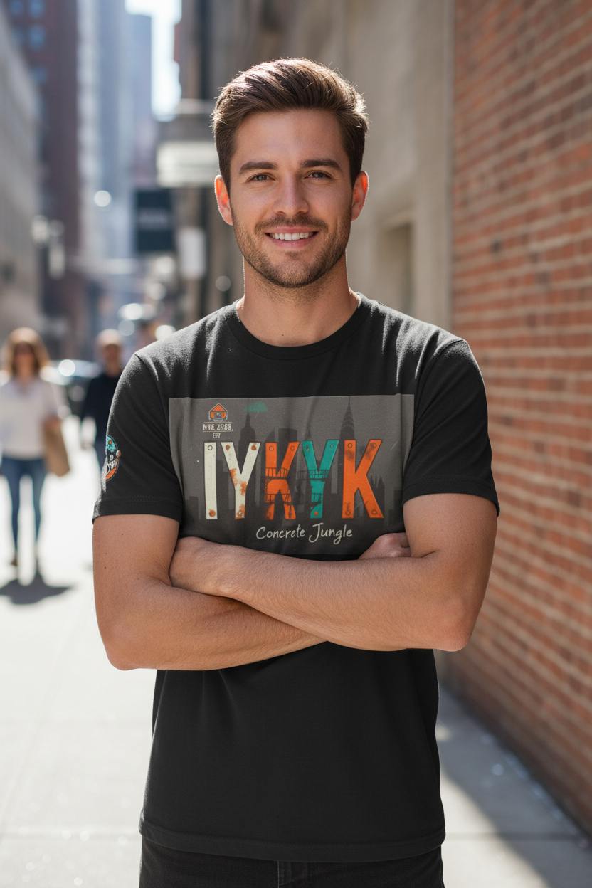 Concrete Jungle T-Shirt — IYKYK with IAGHY logo