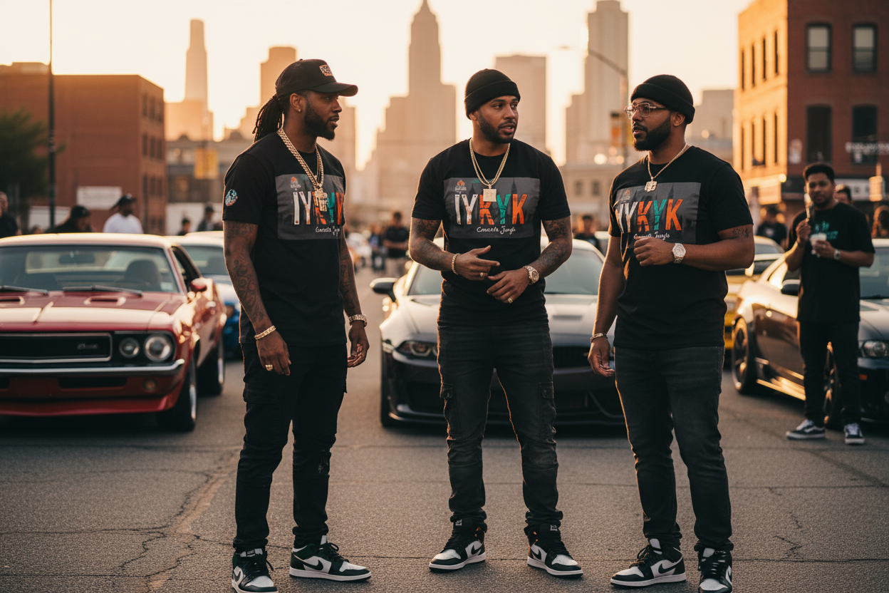 Concrete Jungle T-Shirt — IYKYK with IAGHY logo