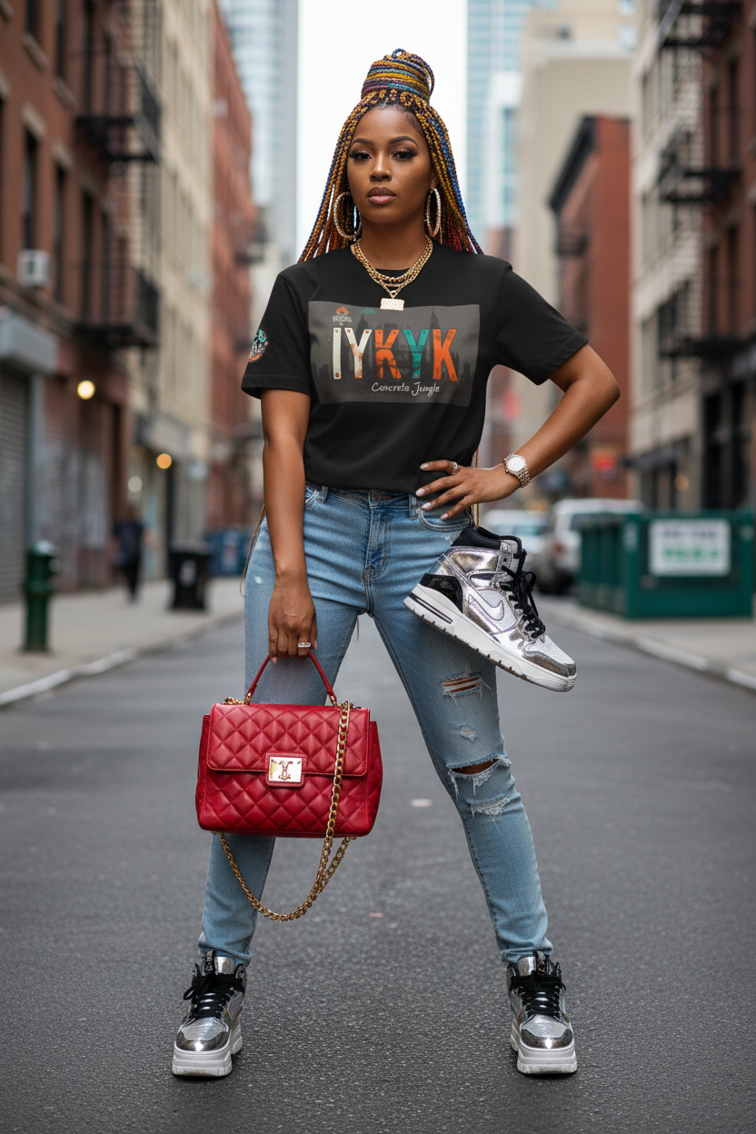 Concrete Jungle T-Shirt — IYKYK with IAGHY logo