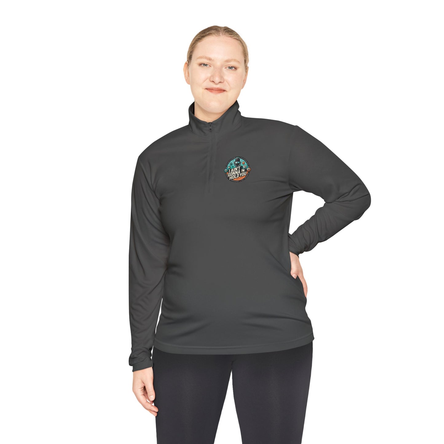 Quarter-Zip Pullover with logo prints