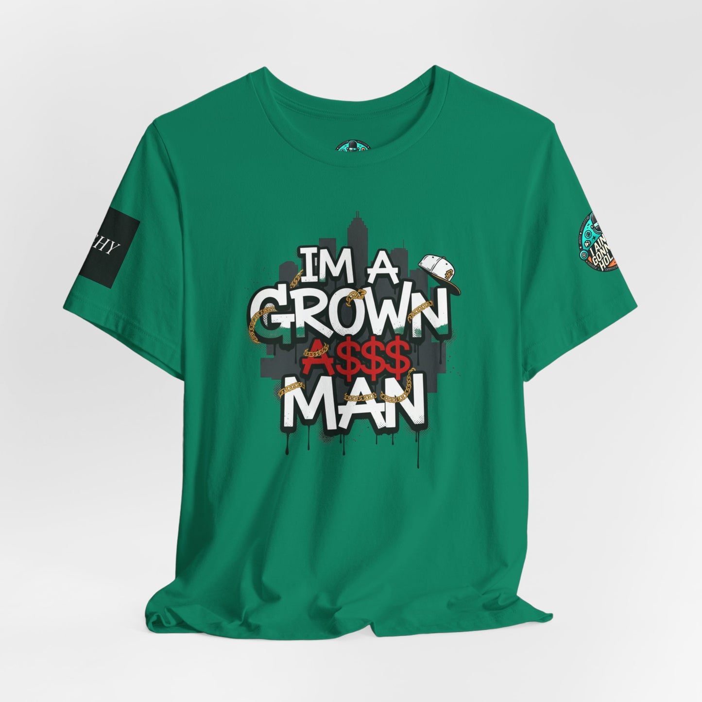 Grown Ass Man 2.0 Graphic Tee — Funny Urban Slang T‑Shirt