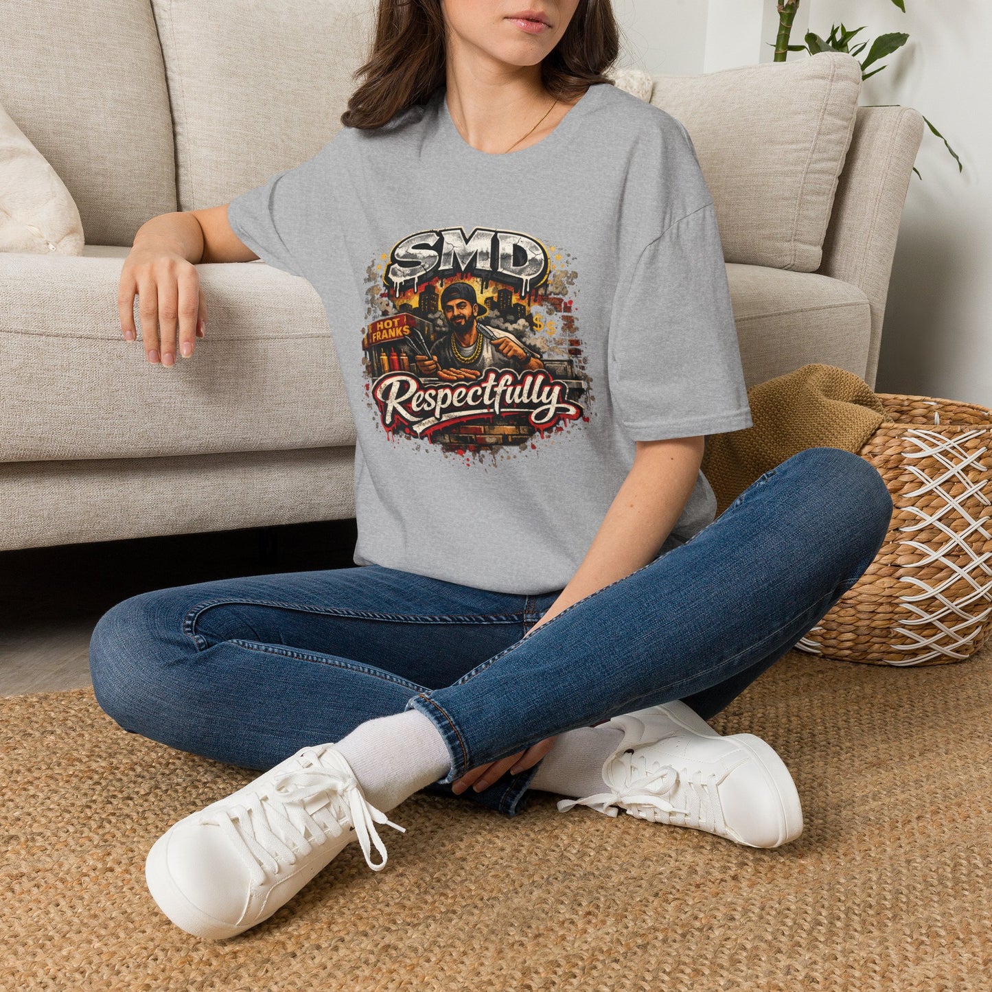 T-Shirt — SMD 'Respectfully' Vintage Hot Franks Streetwear Tee