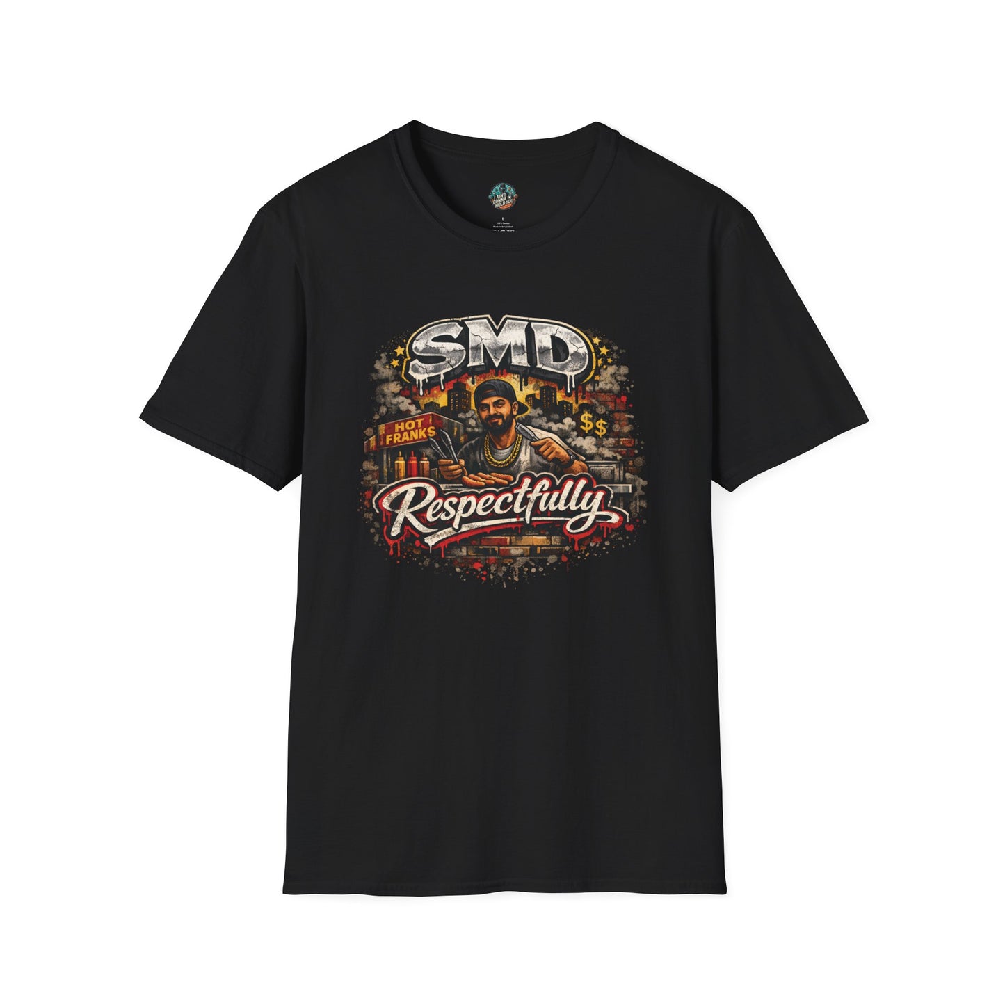 T-Shirt — SMD 'Respectfully' Vintage Hot Franks Streetwear Tee