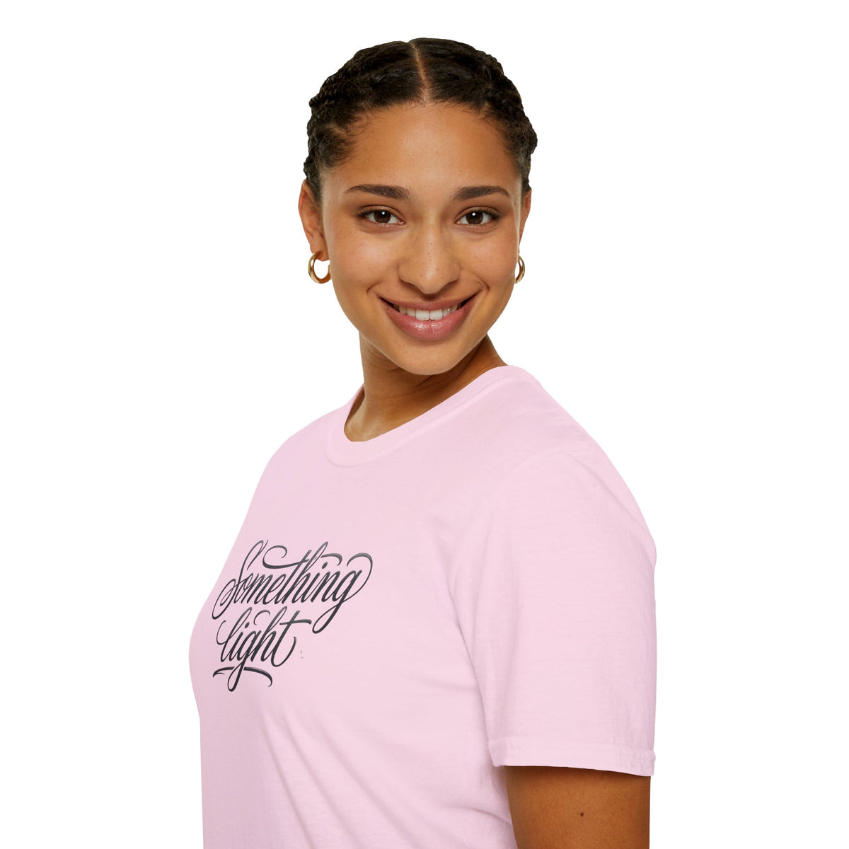 Something Light T-Shirt — Script Typography Casual Tee