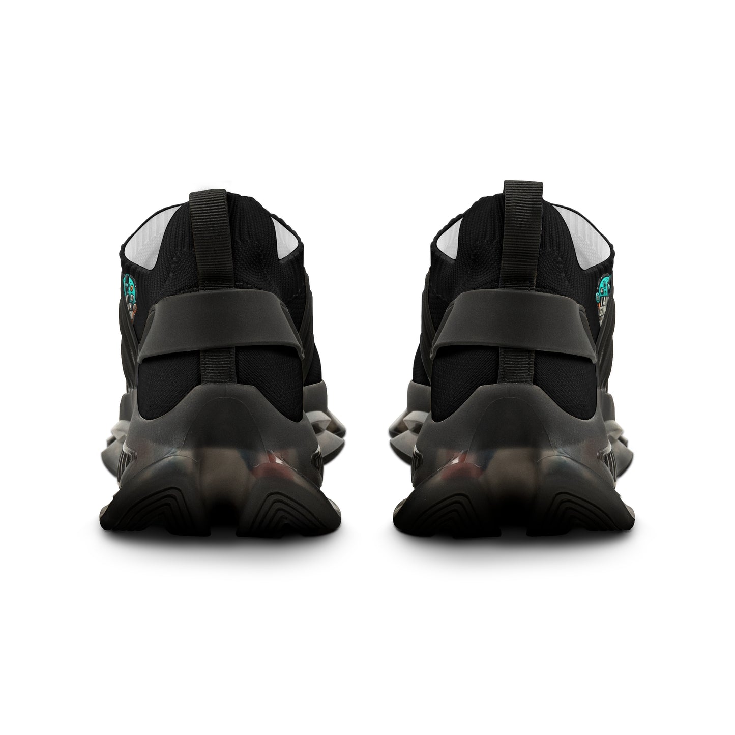 Black Mesh Sneakers — Lightweight Athletic Running Shoes for Men