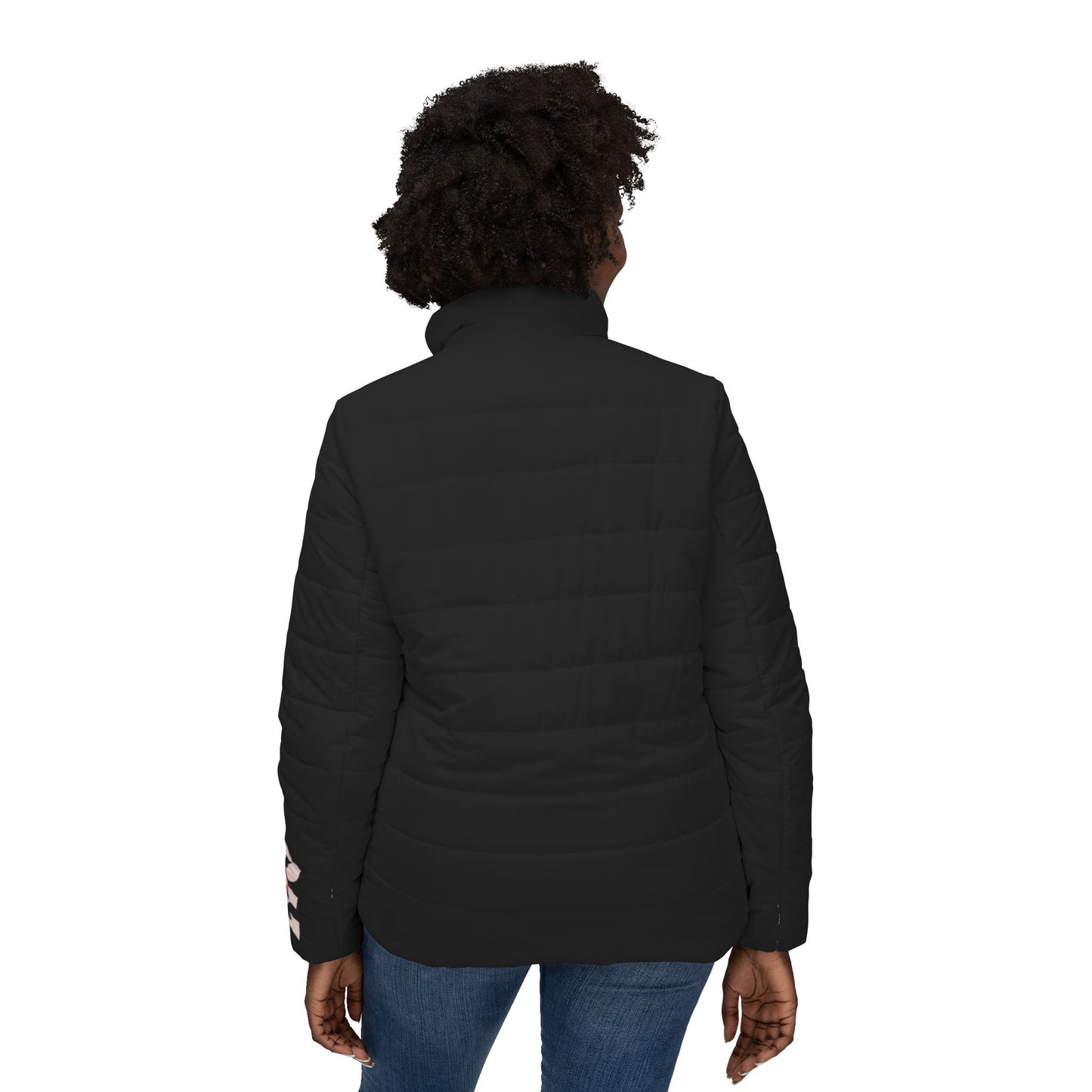 Love Prints Women's Puffer Jacket - Black Princess