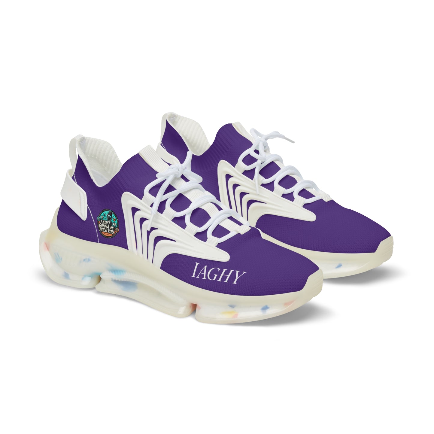 Purple Mesh Sneakers — Lightweight Athletic Running Shoes