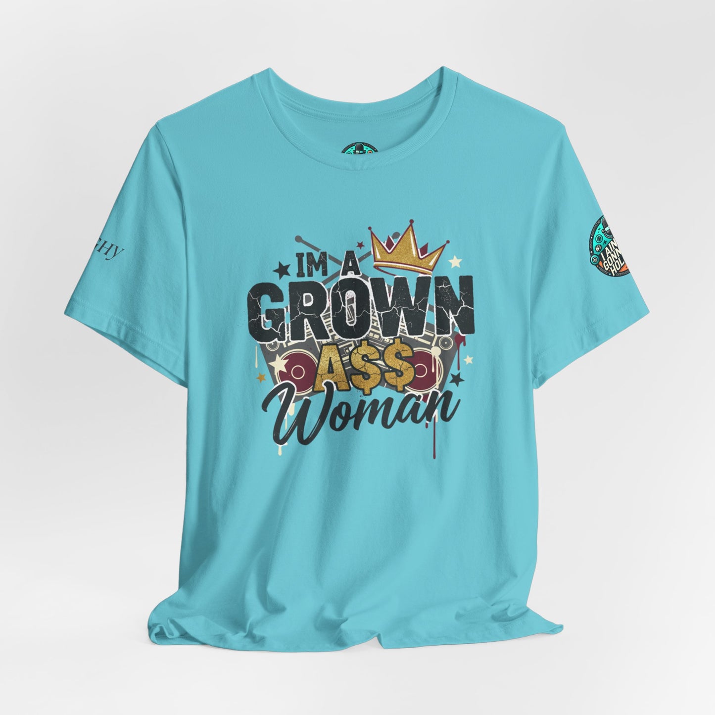 Grown Ass Woman Graphic Tee — Funny Urban Slang T‑Shirt