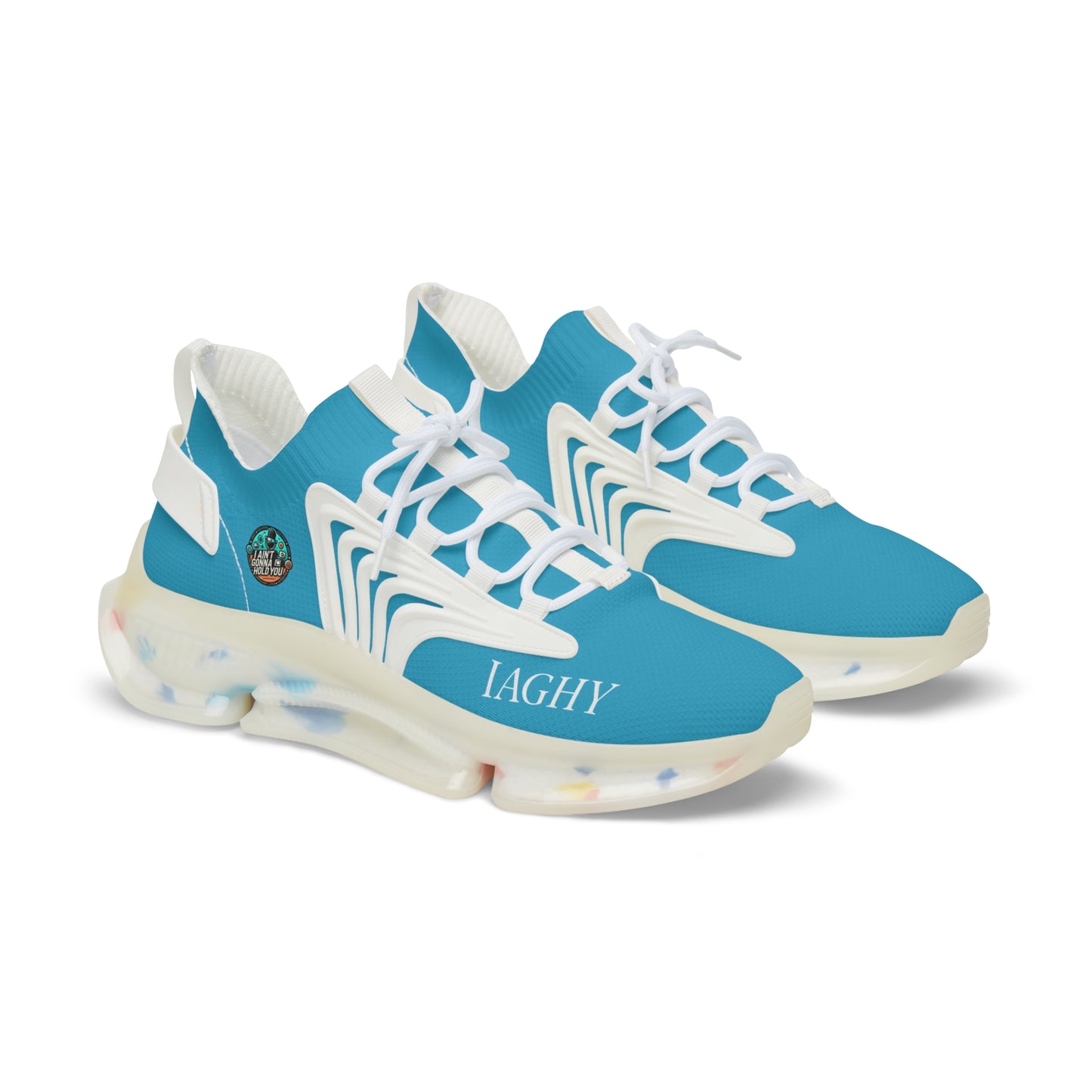 Turquoise Mesh Sneakers — Lightweight Athletic Running Shoes for Men