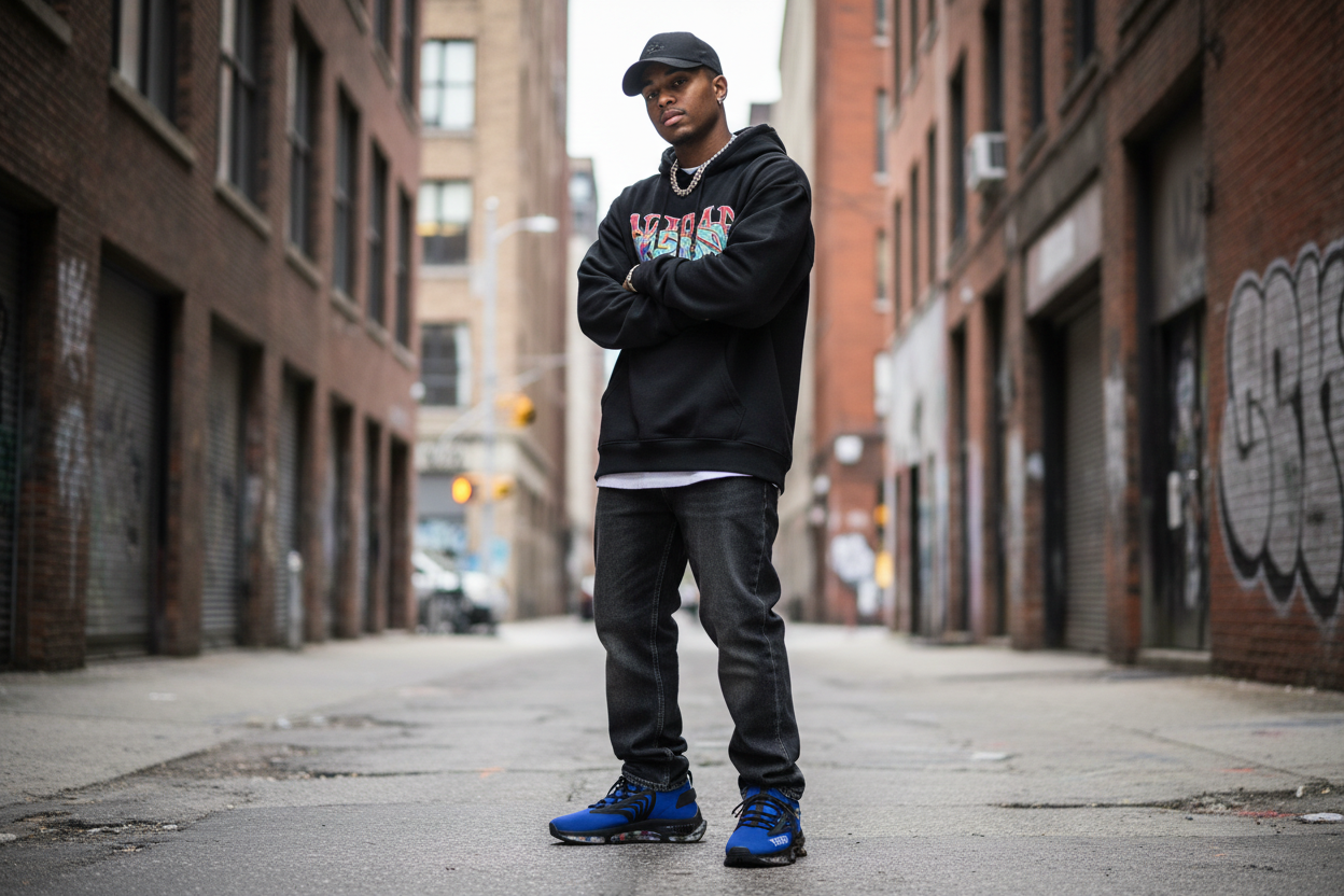Blue Mesh Sneakers - 'I AINT GONNA HOLD YOU' Exclusive Collection for Men