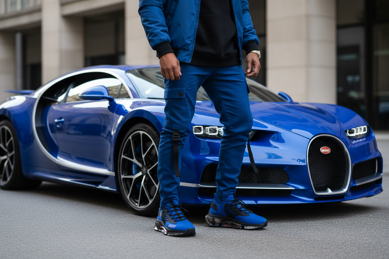 Blue Mesh Sneakers - 'I AINT GONNA HOLD YOU' Exclusive Collection for Men