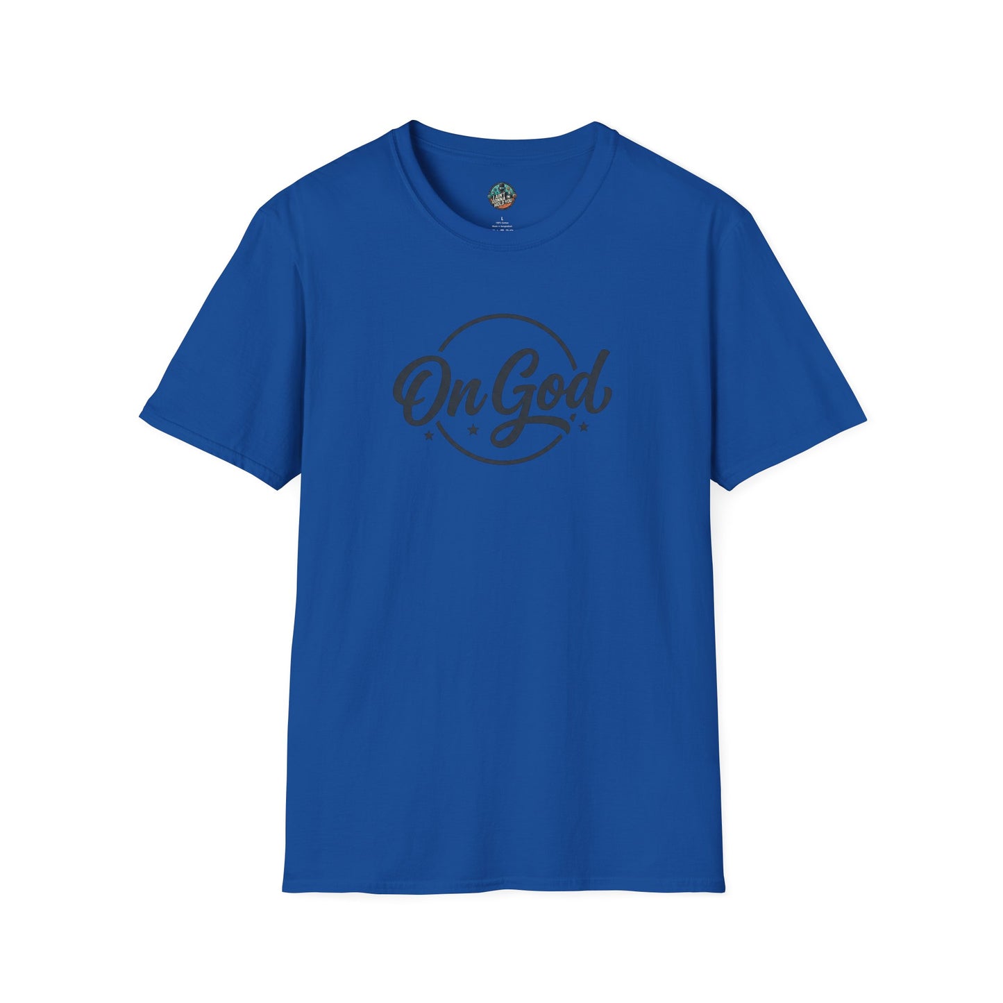 On God T-Shirt — Faith-Inspired Retro Script White Tee