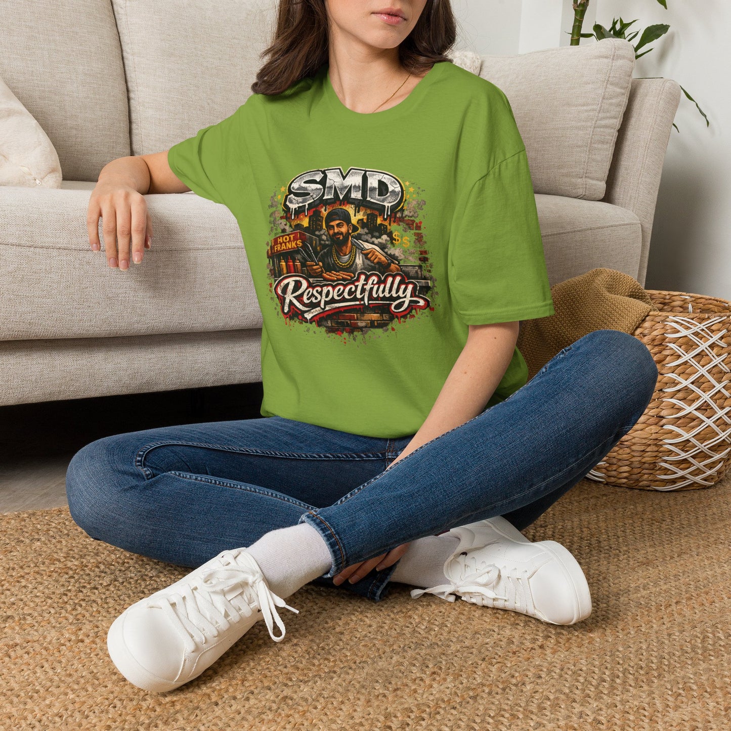 T-Shirt — SMD 'Respectfully' Vintage Hot Franks Streetwear Tee