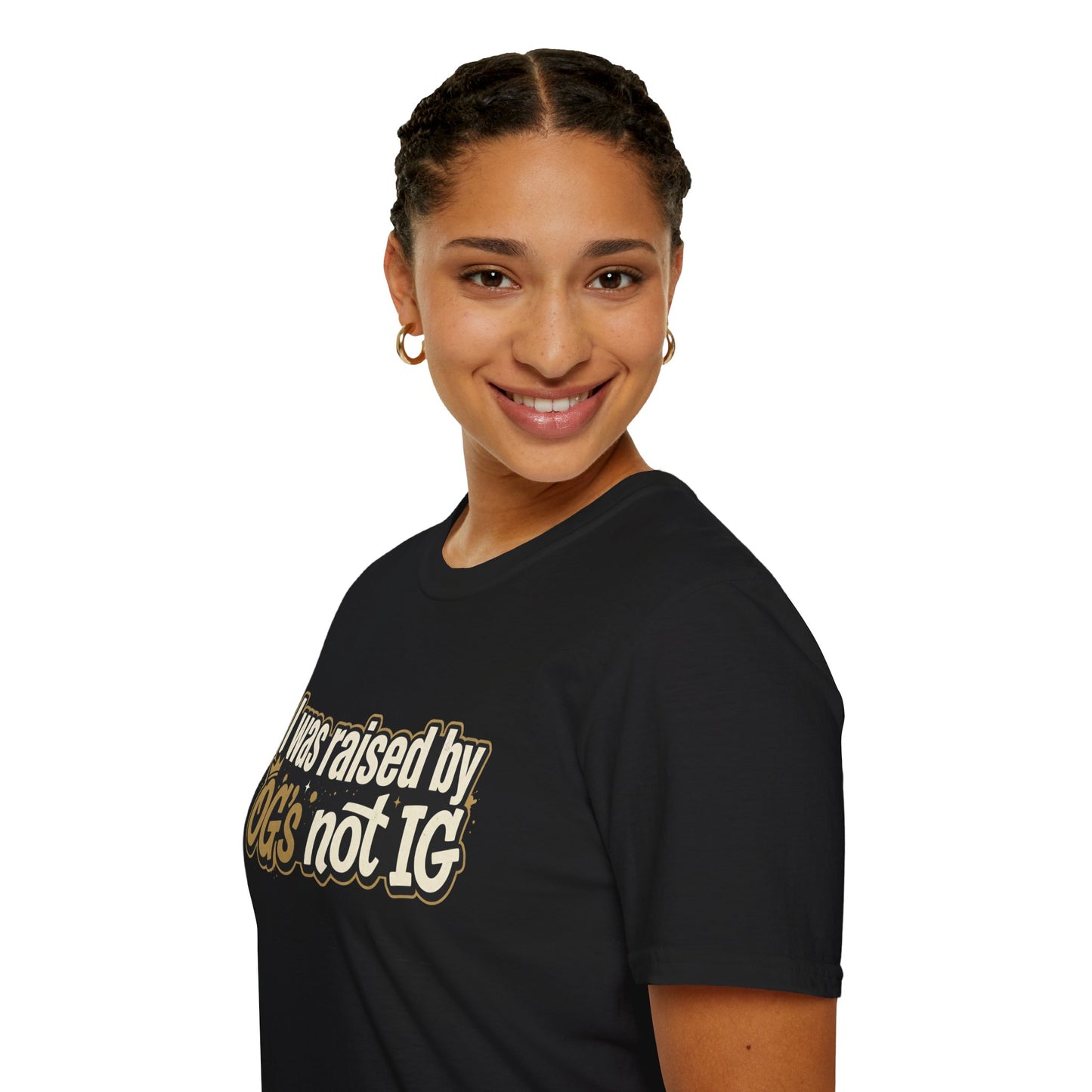 Raised by OGs Not IG T-Shirt — Retro Streetwear Tee