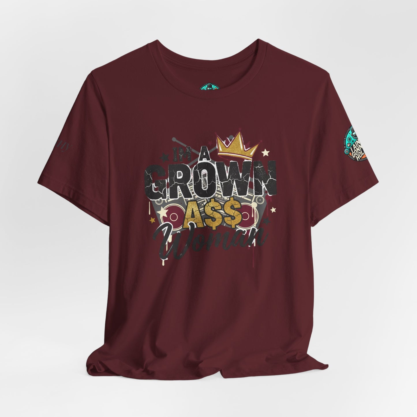 Grown Ass Woman Graphic Tee — Funny Urban Slang T‑Shirt