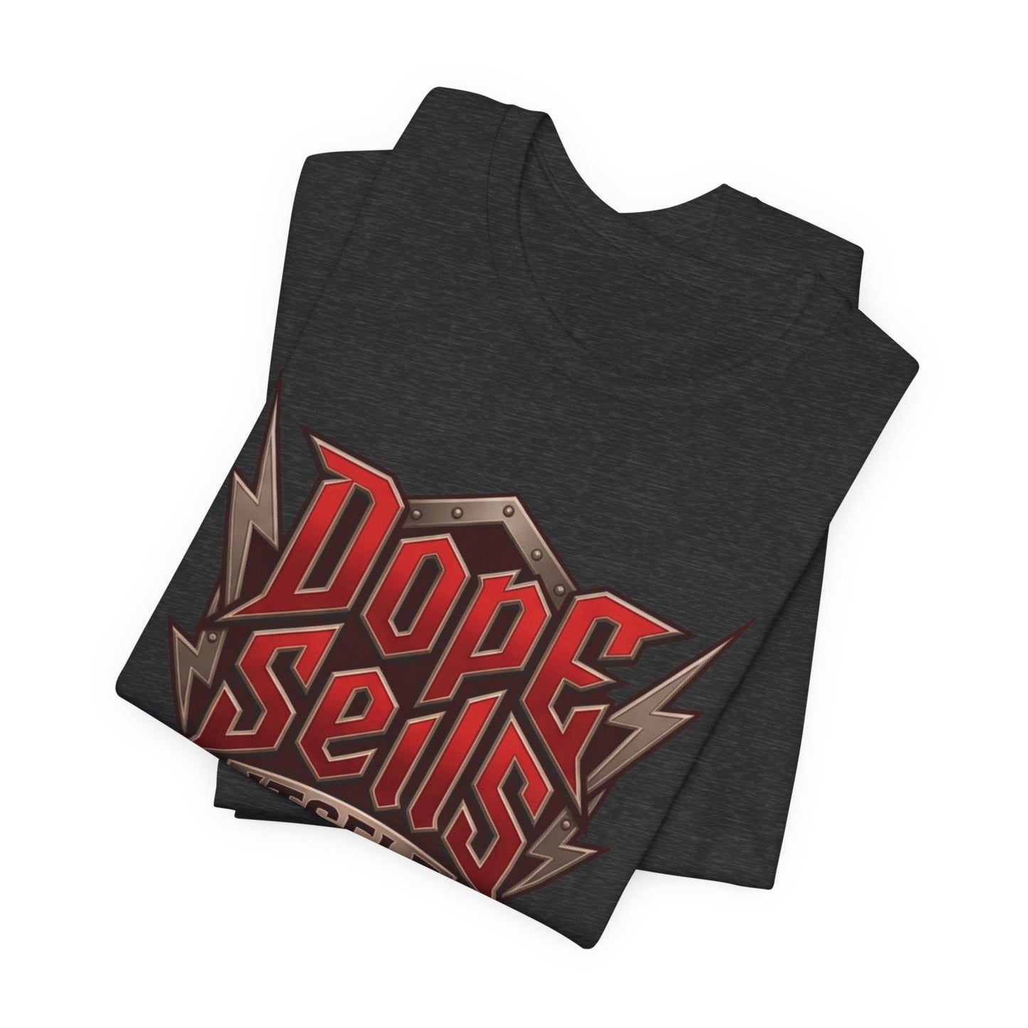 T-Shirt — "Dope Sells Itself" Retro Rock Graphic Red Tee