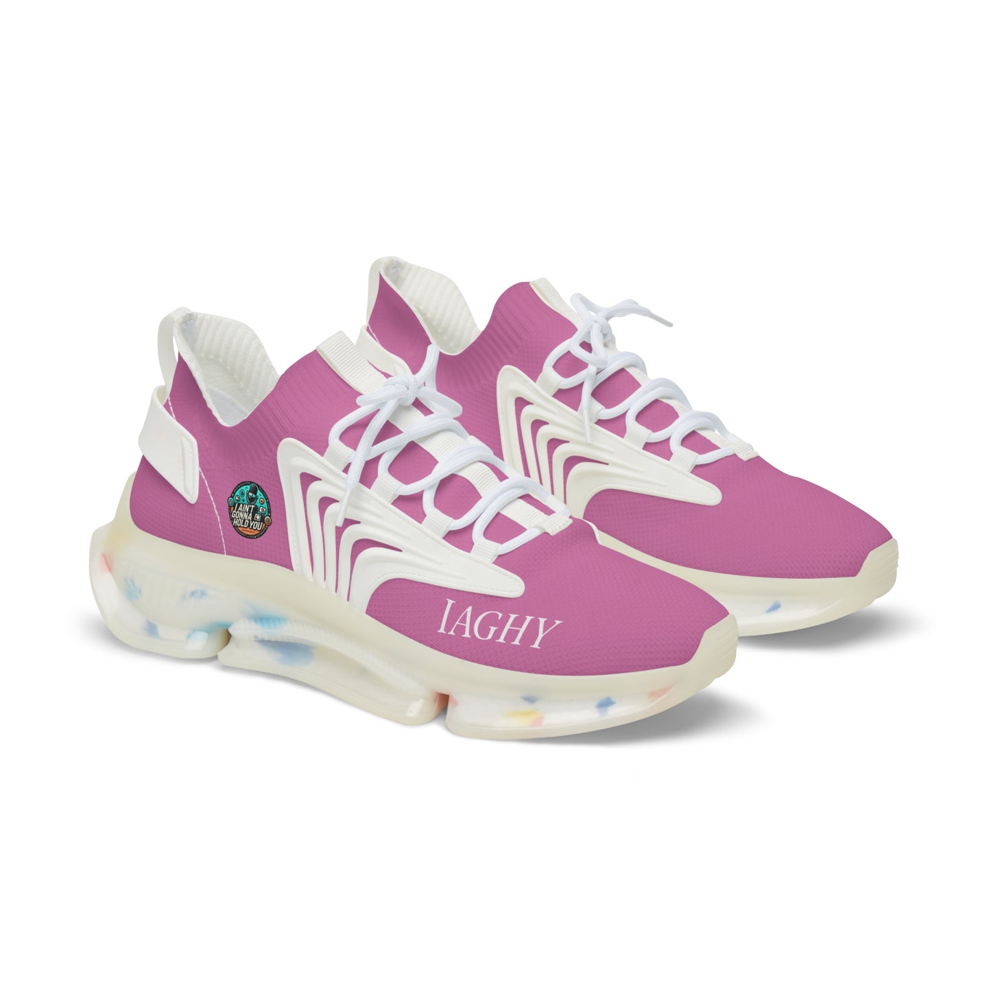 Light Pink Mesh Sneakers — Lightweight Athletic Running Shoes for Men