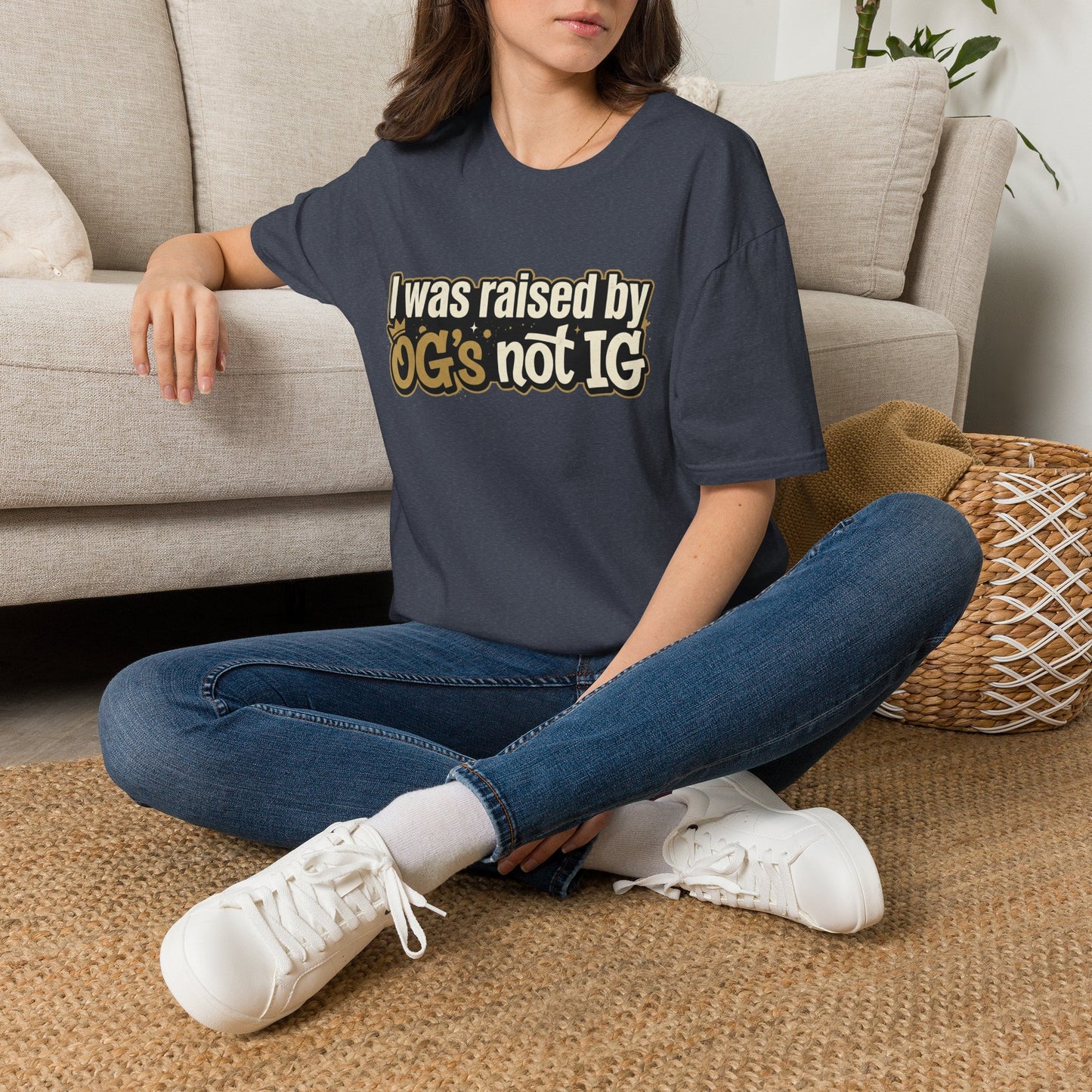 Raised by OGs Not IG T-Shirt — Retro Streetwear Tee